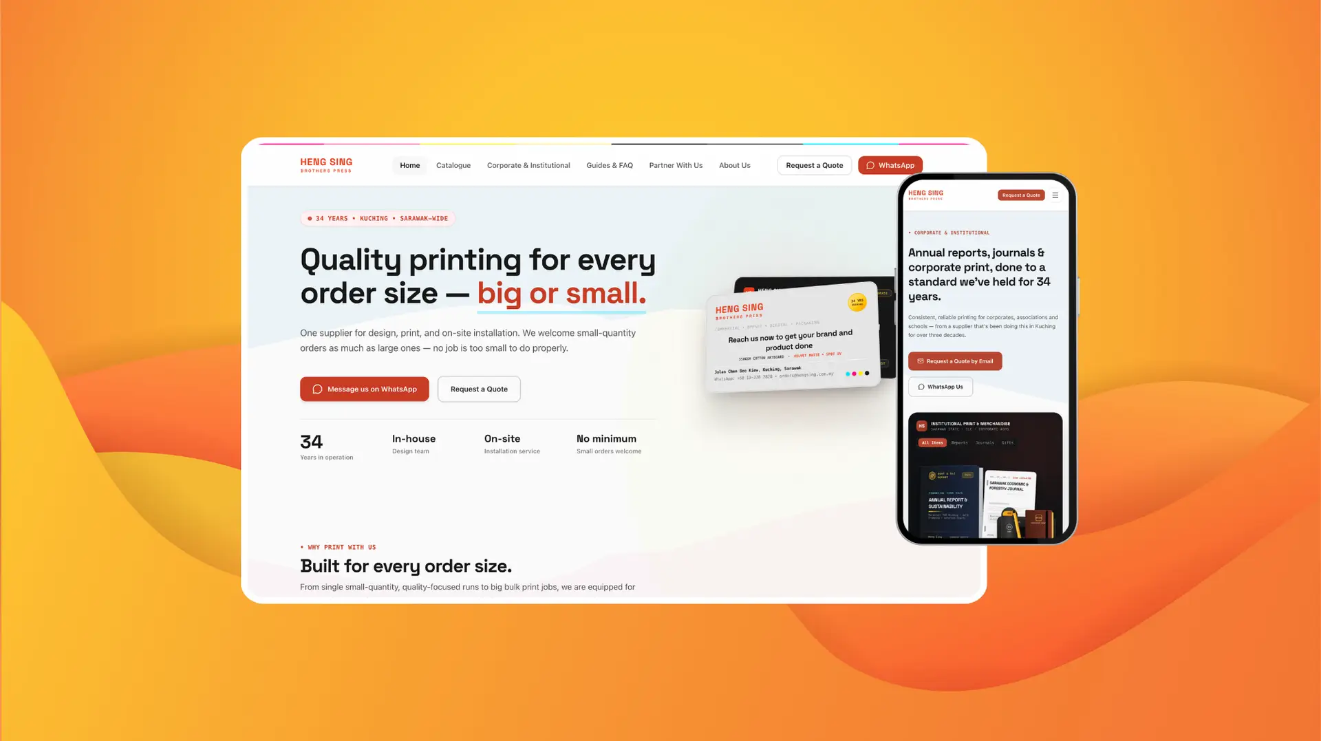 Heng Sing Brothers Press website design